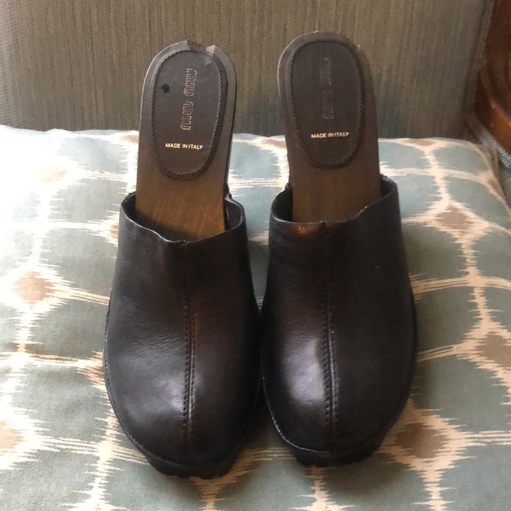 EUC Miu Miu High Heel Clogs, size 40